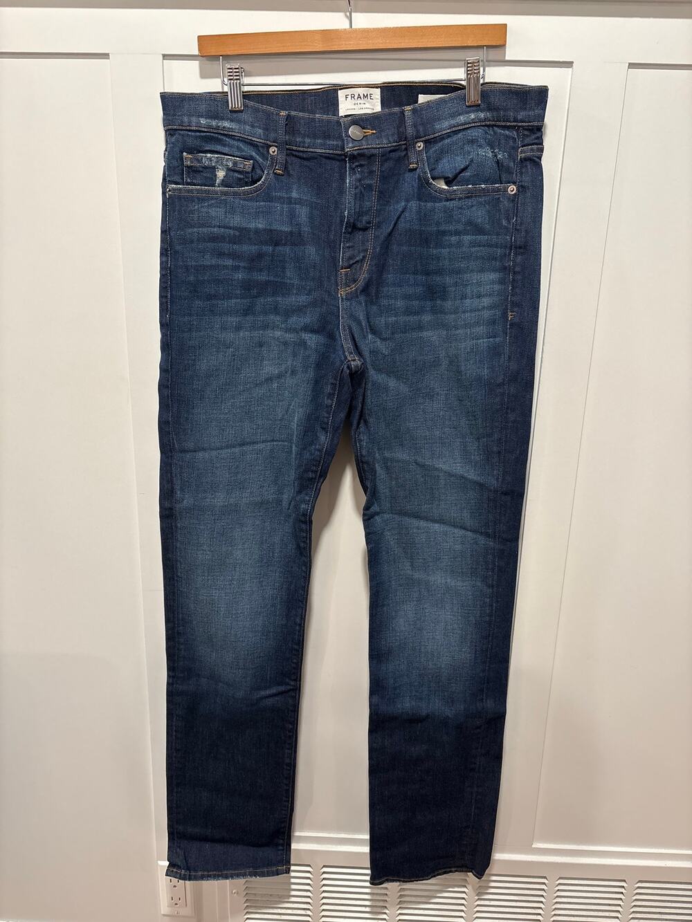 FRAME Men's L'Homme Slim Jeans Blue Size 36